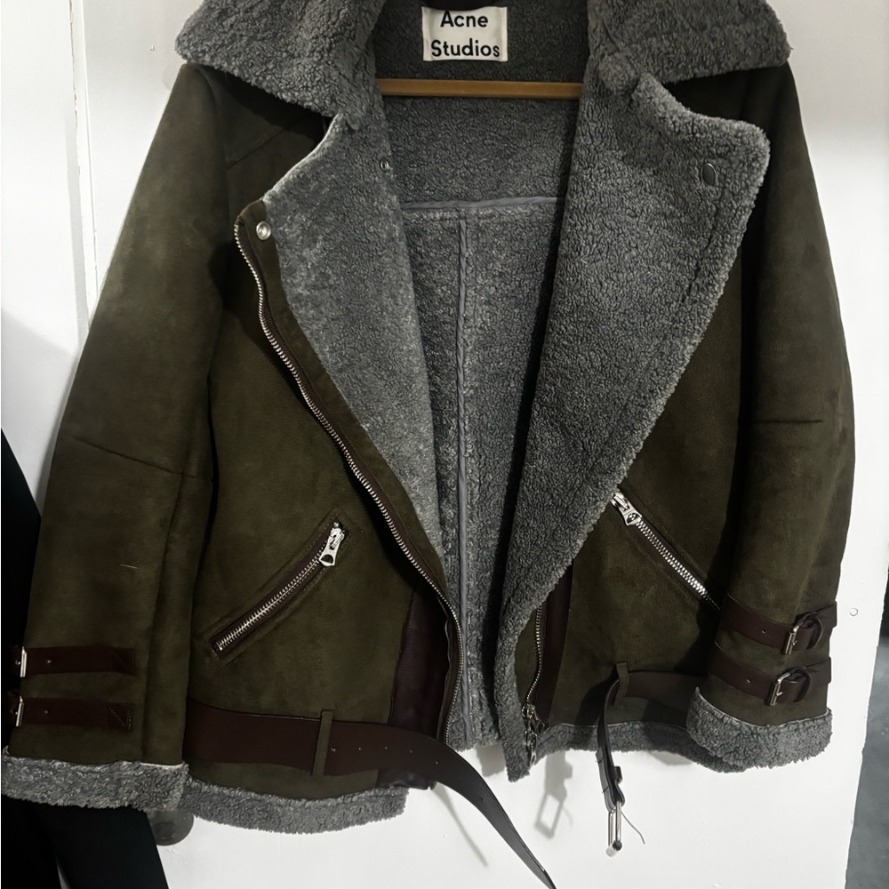 Acne Gray Shearling Jacket